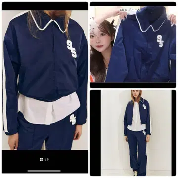 ZARA 사이드 스트라이프 새틴 자켓