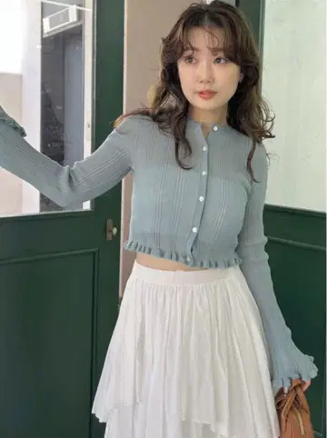 [ 미사용 새상품 ] frayid 드라이 터치 세미 시어 가디건