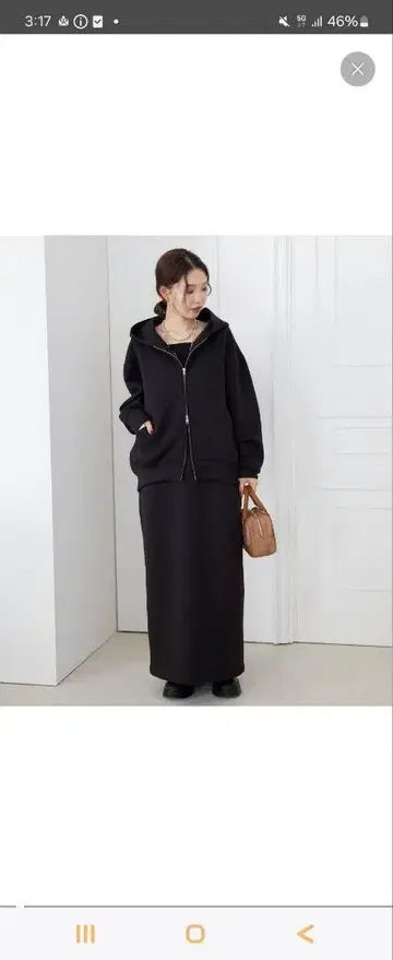 SLOBE IENA 종이상자 아이라인 스커트 블랙