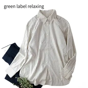 그린 레이블 릴랙싱 버튼 다운 셔츠 스트라이프