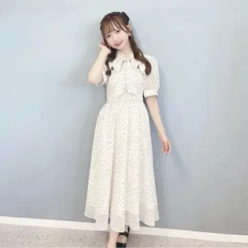evelyn 원피스 도트 원피스