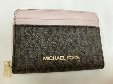 MICHAEL KORS 접이식 지갑 브라운/핑크