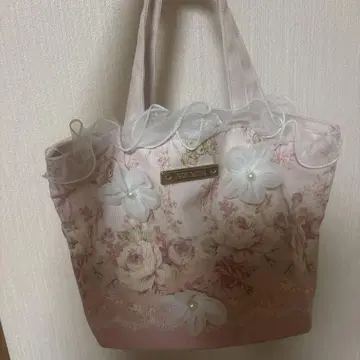 레어! LIZLISA 마이멜로디 콜라보 꽃무늬 토트백