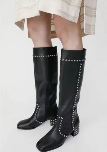 [ 새상품 ] MOUSSY 롱 부츠 스터드