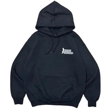 00s 빈티지 후드 맨투맨 미국 가구 기업 로고 블랙 M