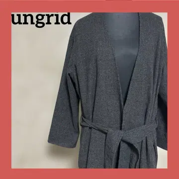 Ungrid 언그리드 체크 가운 코트 차콜 그레이 S 구제 의류