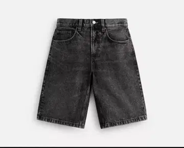 ZARA 워시 가공 배기 핏 데님 버뮤다 팬츠