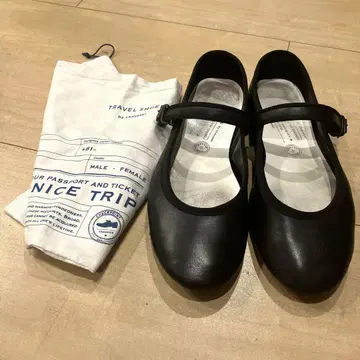 chausser 쇼세 트래블 슈즈 멜리 제인 스트랩 블랙 39