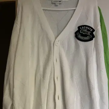 LACOSTE 다이아몬드 패턴 가디건 US M