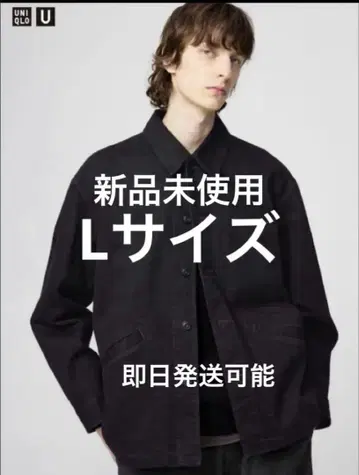 유니클로 U 오버 사이즈 컬러 데님 자켓 L 블랙 UNIQLO U