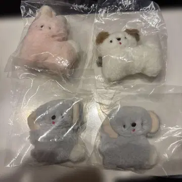 동물형 봉제 인형 핑 4개 세트