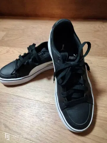 PUMA 블랙 로우컷 스니커즈