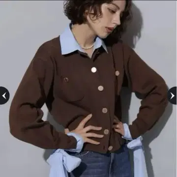 매장 한정 컬러 Arpege story 셔츠 도킹 카라 부착 가디건