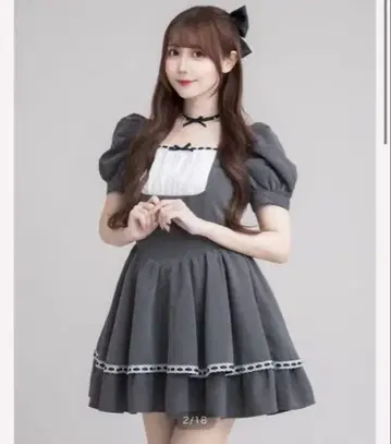 사다리 리본 도리 원피스