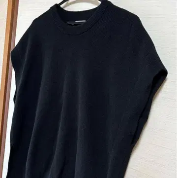 ZARA 블랙 루즈핏 로우 게이지 니트 롱 베스트