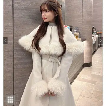 멀티Way 케이프 벨트 퍼 플레어 코트 kz572 코트 가을/겨울 그레일