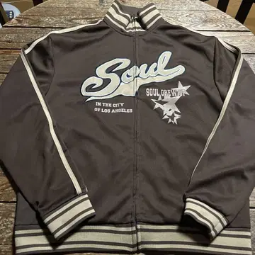 SOUL 서울 ZIP UP 스포츠 저리 맨투맨 브라운 XL 사이즈