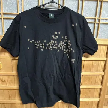 치쿠와부 커피콩 프린트 블랙 T셔츠 M