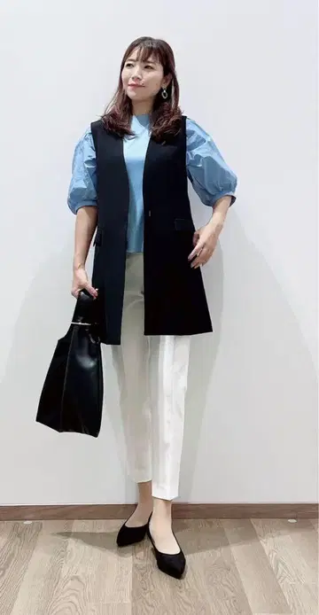 PLST 트윌 칼라리스 베스트 M 사이즈