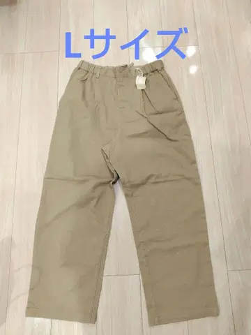새상품 여성용 팬츠 L 베이지 가을/겨울 루즈핏 와이드 팬츠 심플