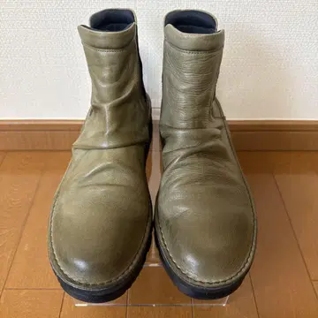 레어 쇼 부츠 양쪽 밴딩 천연 가죽 외반모지 일본제 4E (GREEN)
