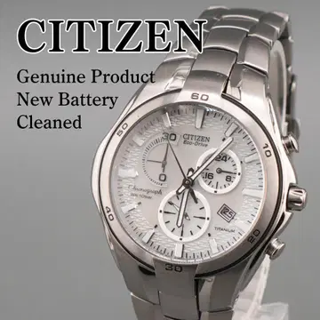 작동 CITIZEN Eco-Drive 크로노그래프 손목시계 새상품 배터리