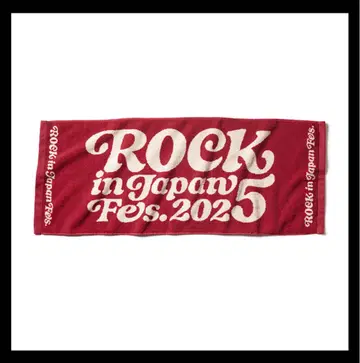 ROCK IN JAPAN FESTIVAL 2025 자카드 타월 레드