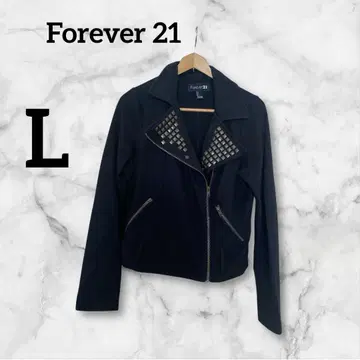 Forever 21 스터드 장식 더블 라이더 자켓