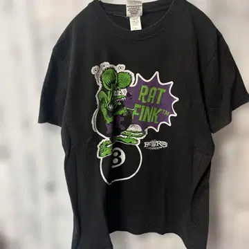 Rat Fink 블랙 티셔츠 L