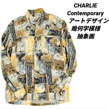 CHARLIE Contemporary 아트 디자인 기하학 패턴 셔츠