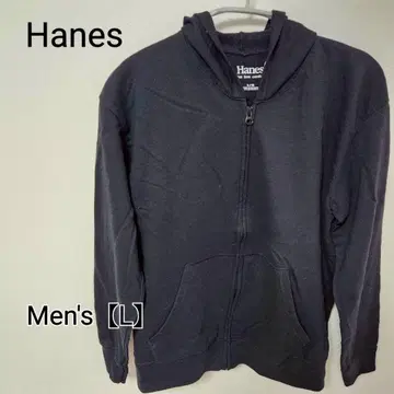 z89 [Hanes] 집업 후드티 (남성용 L) 블랙
