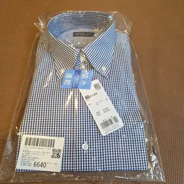 TOKYO SHIRTS 체크 반팔 비즈니스 셔츠 L 정가 4389엔