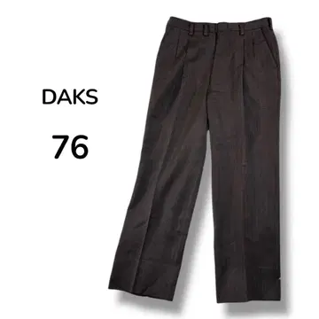 DAKS 슬랙스 팬츠 76 남성용 턱 울 100% 비즈니스 캐주얼