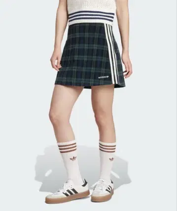 코듀로이 타탄 스커트 아디다스 오리지널 adidas 2XL