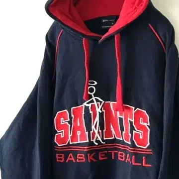 SAINTS 농구 자수 후드 맨투맨 L 네이비 네이비 컬러 구제 의류