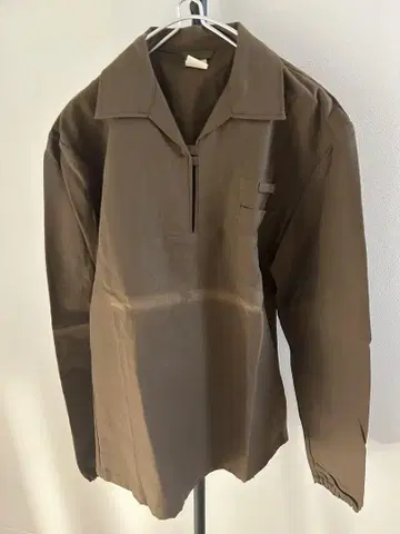 실물 데드스탁 체코군 풀오버 워크 셔츠 브라운 BROWN 브라운