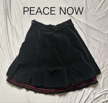 PEACE NOW 블랙 플리츠 스커트 M 피스나우