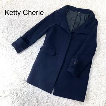 ketty Cherie 네이비 스탠드 카라 코트