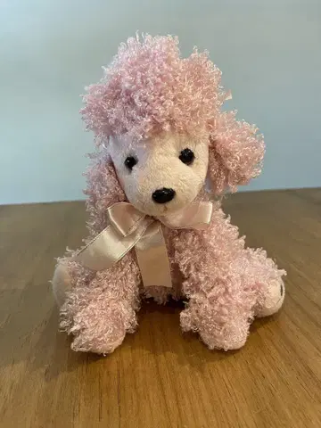 샤이닝스타 푸들 봉제 인형 핑크