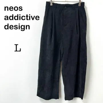 [neos 네오스] 와이드 팬츠 유디 로이 팬츠 블랙 블랙 빅 사이즈 L