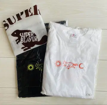 SUPER BEAVER XL 긴팔 T셔츠 세트 쇼핑백 포함 가을/겨울용