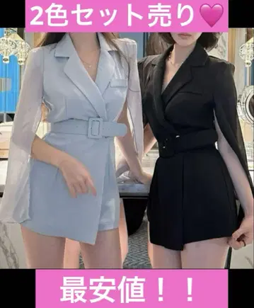 2개 세트 판매! Randy 시어 슬리브 자켓 콤비네존