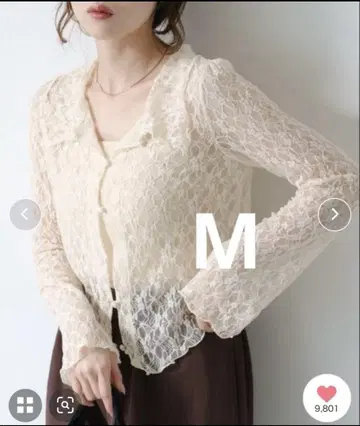 카스타네 카라 레이스 풀오버 아이보리 M