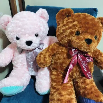Lovely Bear 봉제 인형 세트 핑크 브라운