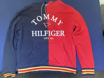 TOMMY HILFIGER 후드 부착 후드티 S/P 네이비/레드