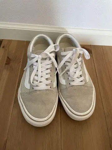 VANS 스웨이드 베이지 여성용 키즈 스니커즈 22.0cm