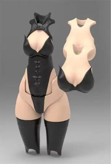 메가미 디바이스 개조 부품 하이컷 수트(블랙)
