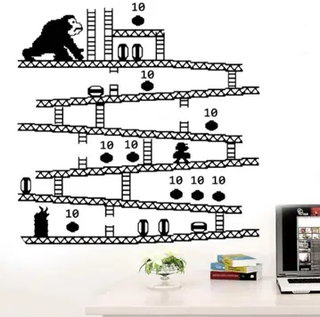 동키콩 월 스티커 60 x 90cm 빅 사이즈 벽지 벽 스티커