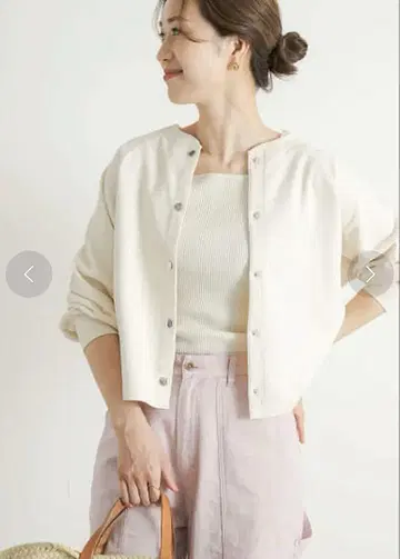 어반 리서치 도어스 코튼 맨투맨 래글런 숏 가디건