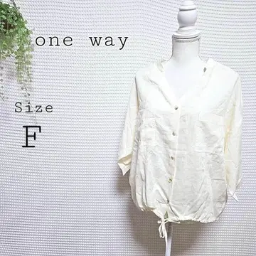 [ 새상품급 ] 원 웨이 아이보리 버튼 셔츠 F